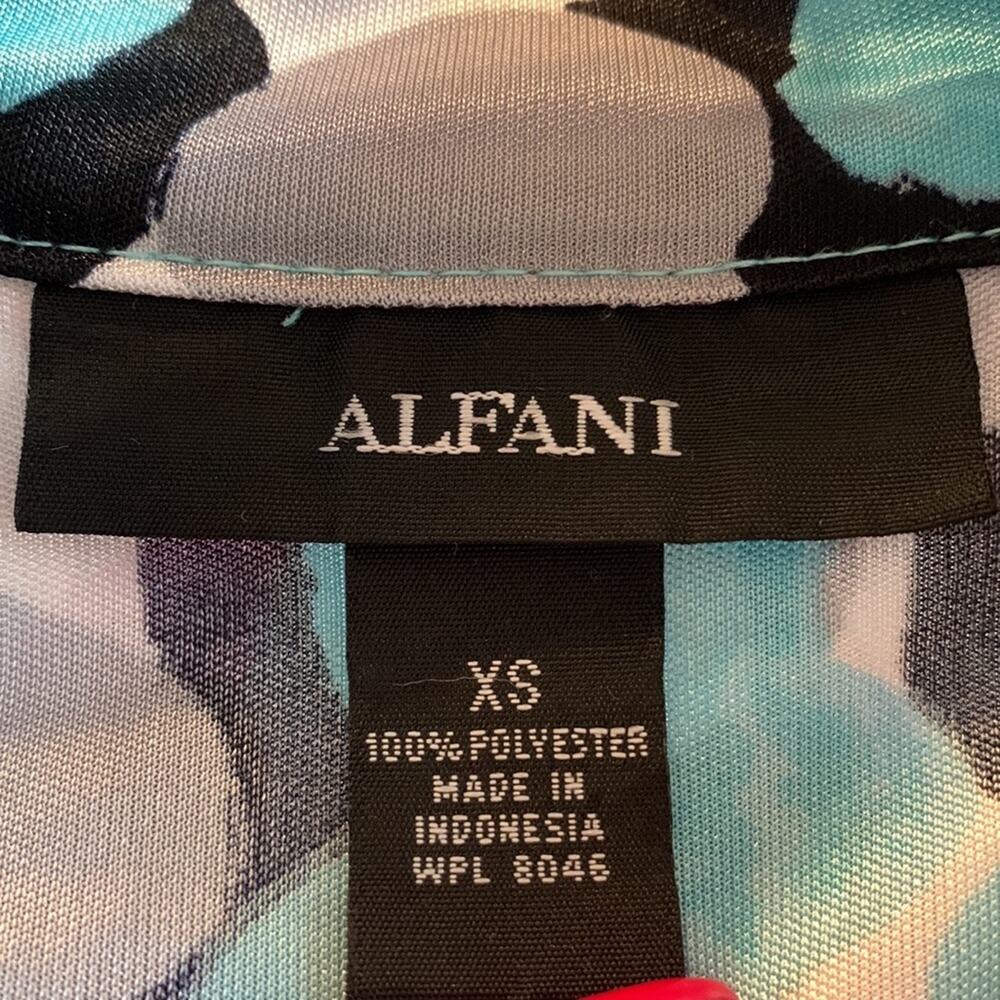 ALFONI cowl neck top. Turquoise and black. Size XS‎ - Picture 4 of 5